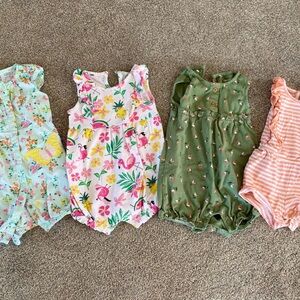 6m summer baby girl bundle, 7 outfitss